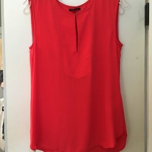 J. Crew Red sleeveless blouse size 2